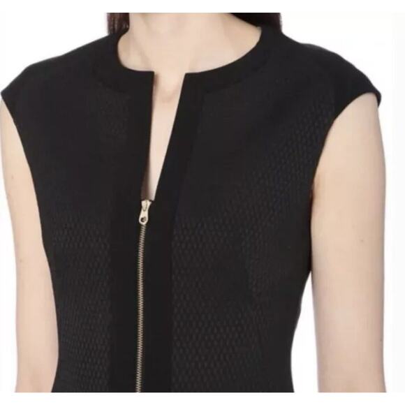 Ted Baker London Womens Black Raid Dress Gold Zip Up Mini, Ted Size 2/US Size 6 - Picture 3 of 11